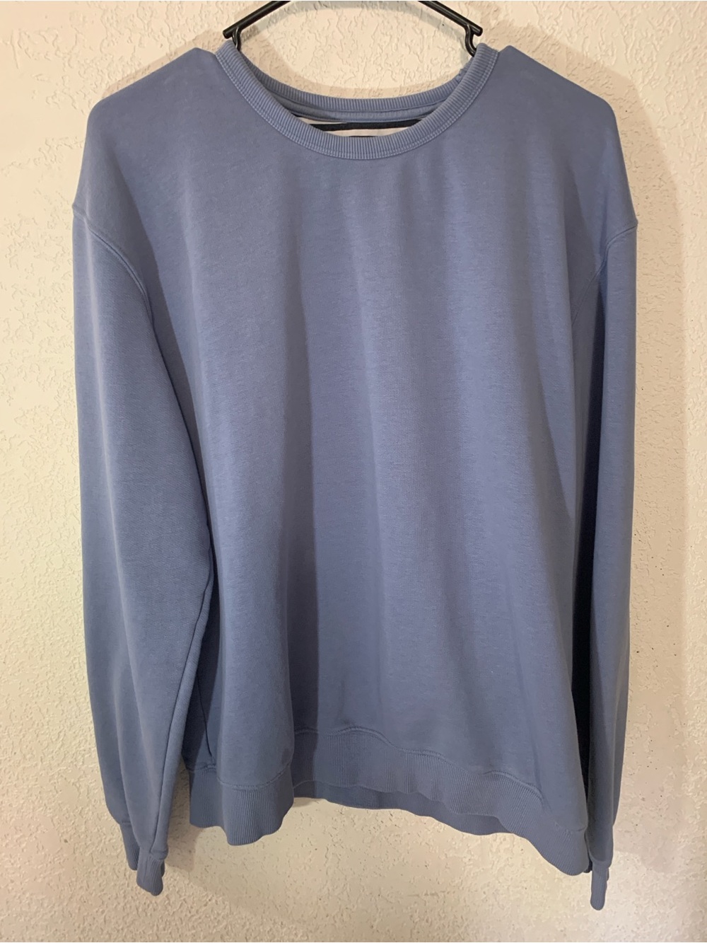 Denim & Flower Men's Crewneck Sweater in Dusty Blue